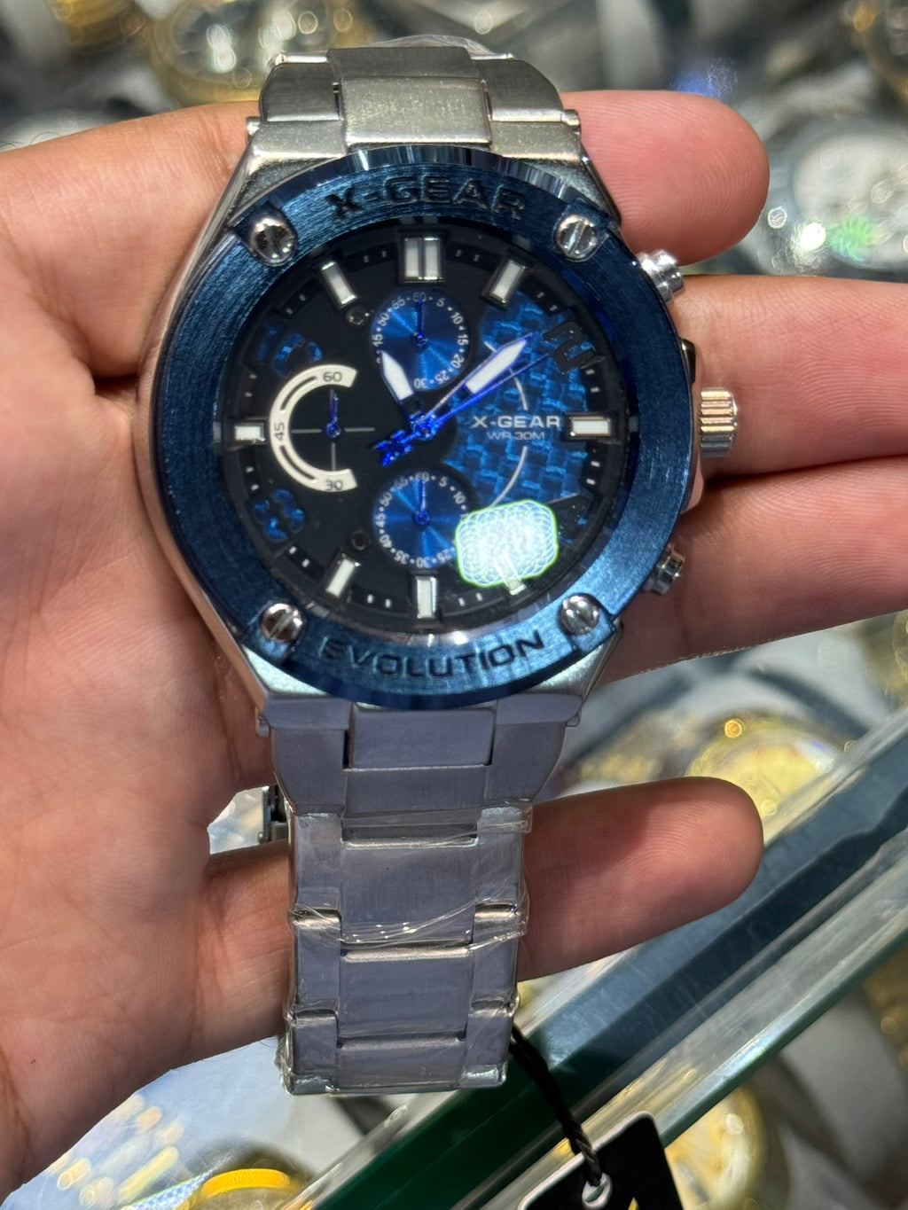 X-Gear Evolution Men's Analog Watch – Premium Stainless Steel, Dual Tone Dial - 1 Year Warranty